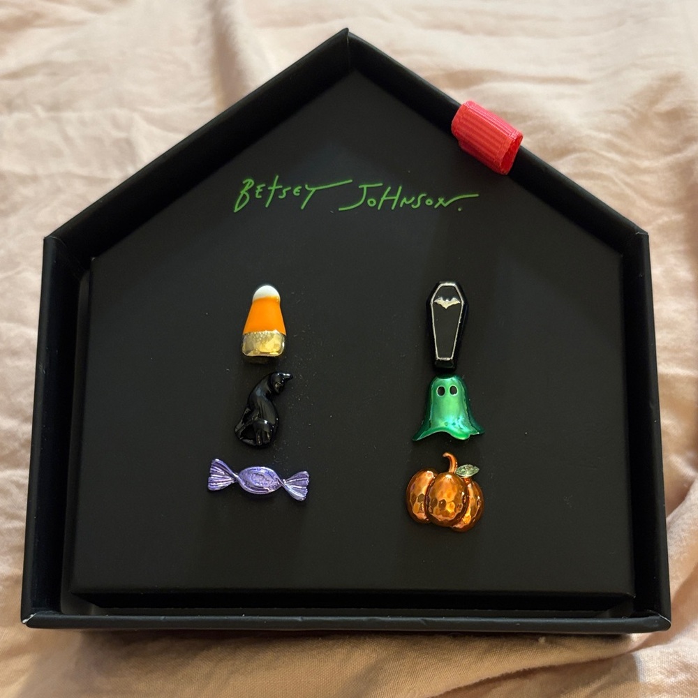 Betsey Johnson Halloween Candy and Ghost Earrings NWT